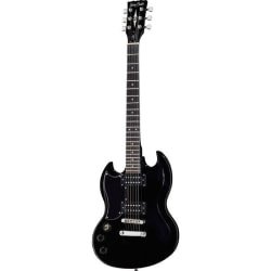 Linkshänder Harley Benton DC-200LH Black
