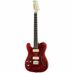 Linkshänder Harley Benton TE-90QM LH Trans Red